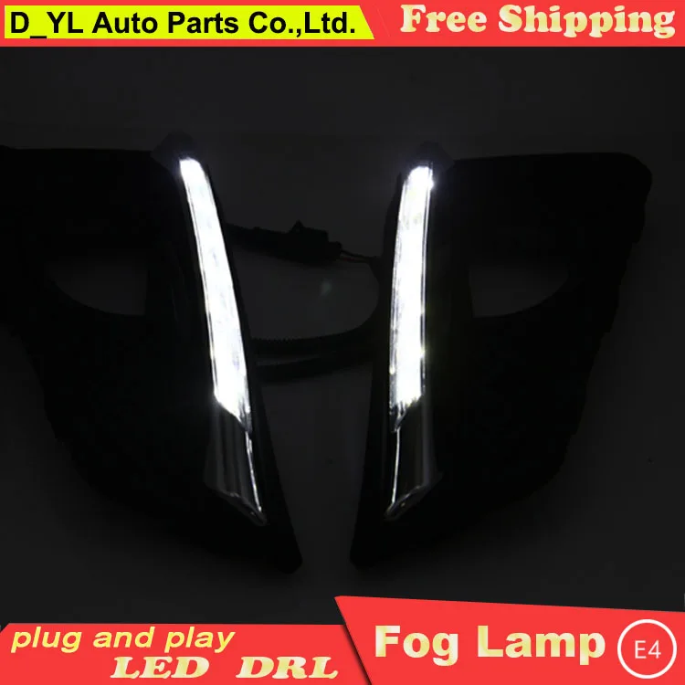  DY_L 2 Pcs ABS Daytime Running DRL For Honda City 2015-2017 Fog Light Front Lamp Auto lamp Automobi