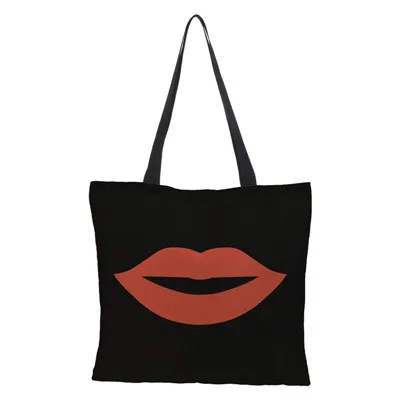 Big mouth hot-selling printing Women Tote Bags Linen Reusable Shopping Bag Shoulder Bags sac a main ladies handbag - Color: 05