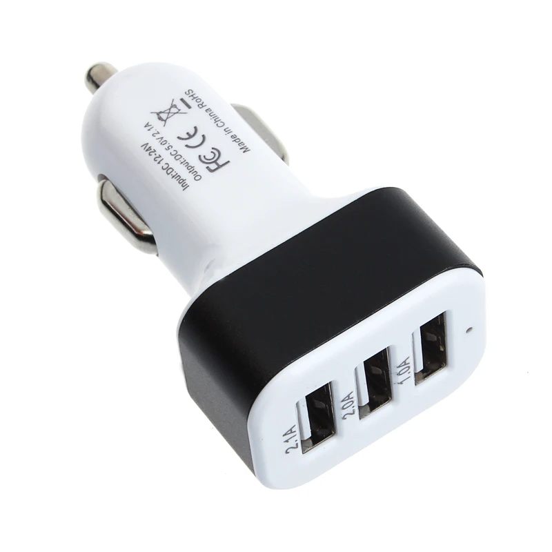 

Car Universal Travel 12V 24V To 5V 3Port USB Charger Adapter Wall Mobile Phone Smart Charger fFor Samsung for iPhone X/8/7/6S 5s