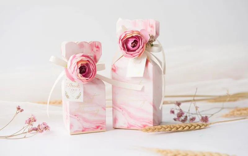 50 шт. свадебный сувенир коробка для сладостей детский душ Мраморная бумага подарочная коробка Ремесло Конфеты, продукты лучшая Подарочная сумка для рождества Цветочные коробки
