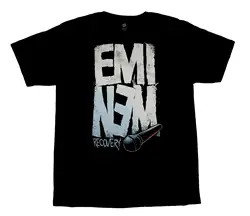 EMINEM-Recovery-футболка S-3XL Фирменная новинка-Официальная футболка 100% хлопок короткий рукав o-образным вырезом Топы футболки Плюс Размер