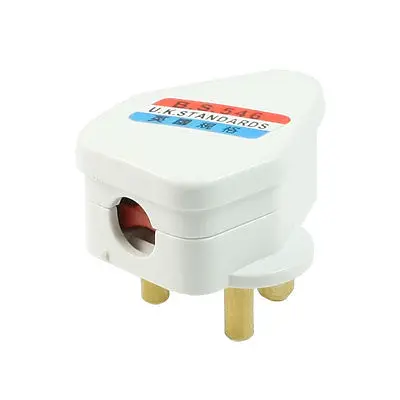 

Small South Africa Plug 3 Round Pin Connector 250VAC 5Amp White