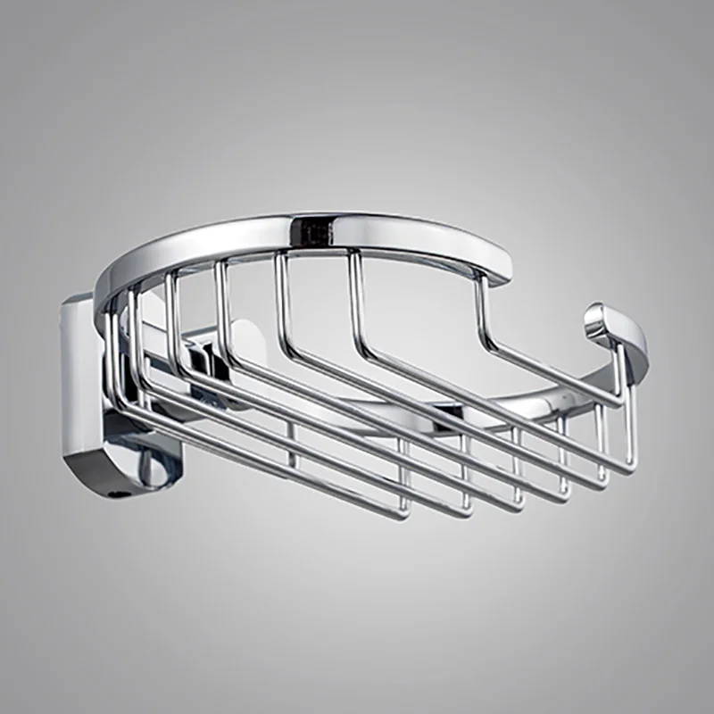 Copper soap rack glossy soap drainer net holder high quality soap shelves silver home storage bathroom organizer