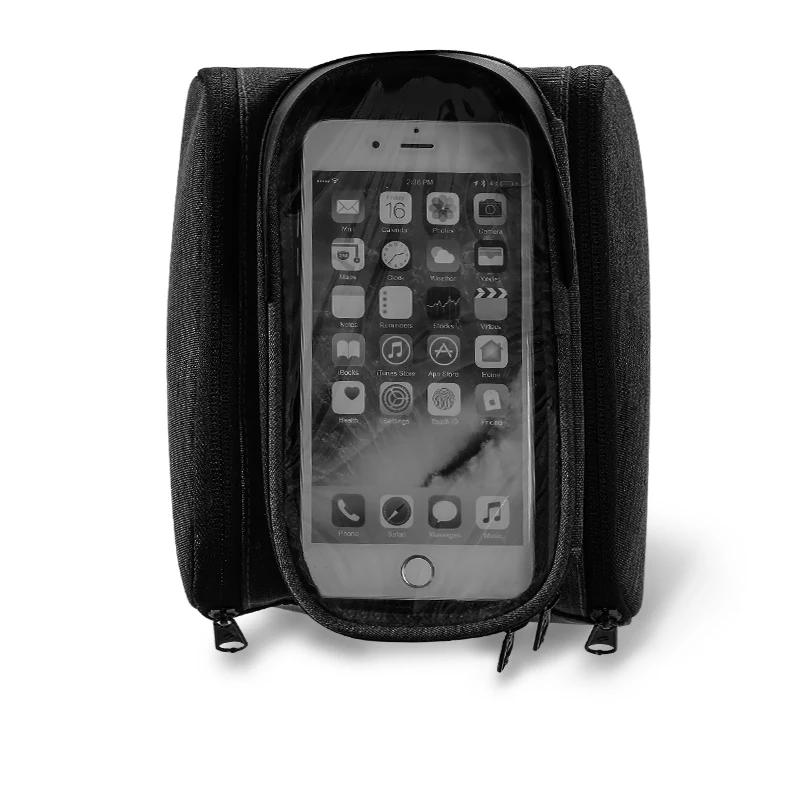 Flash Deal Sahoo 122007 Touch Screen Bike 6.5in Cell Mobile Phone Bag Front Frame Top Tube Cycling Pouch Double Side Bicycle Pannier 3