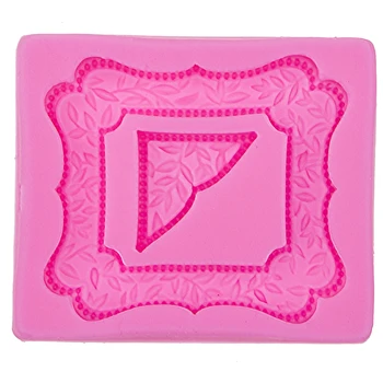 

Retro frame Lace leaves cake mold silicone baking tools kitchen accessories decorations for cakes Fondant mould F0530