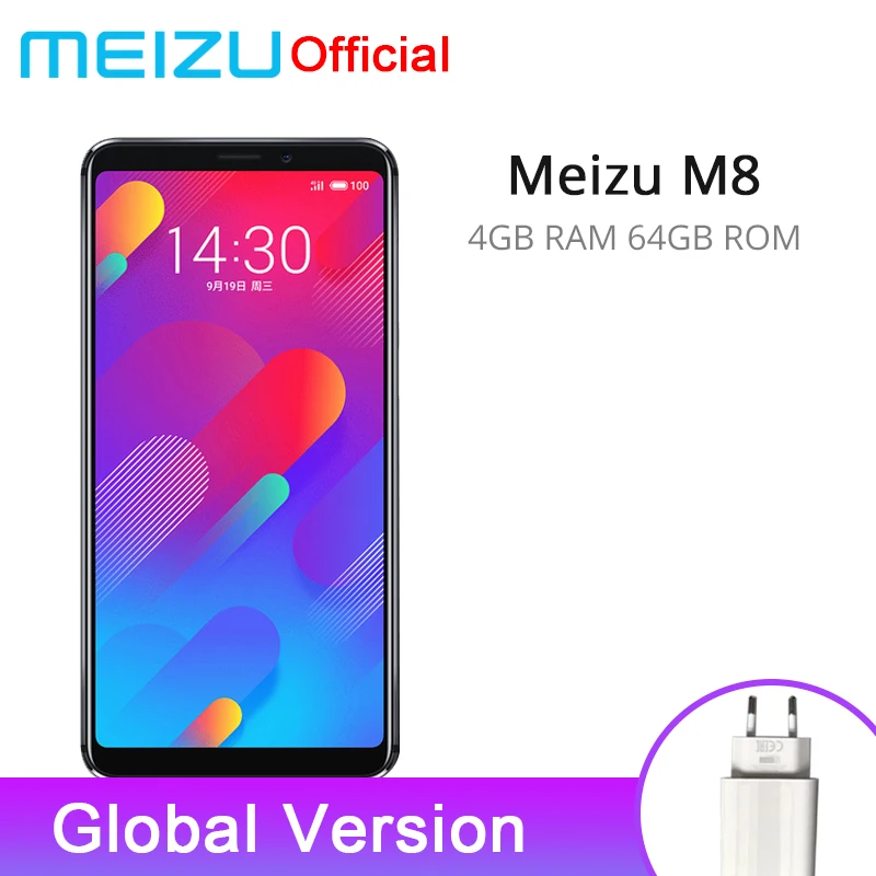 

Meizu M8 4GB 64GB Cellphone V8 Mobile Phone Octa Core Full Screen Smartphone 12MP Dual Rear Camera 3100mAh Fingerprint