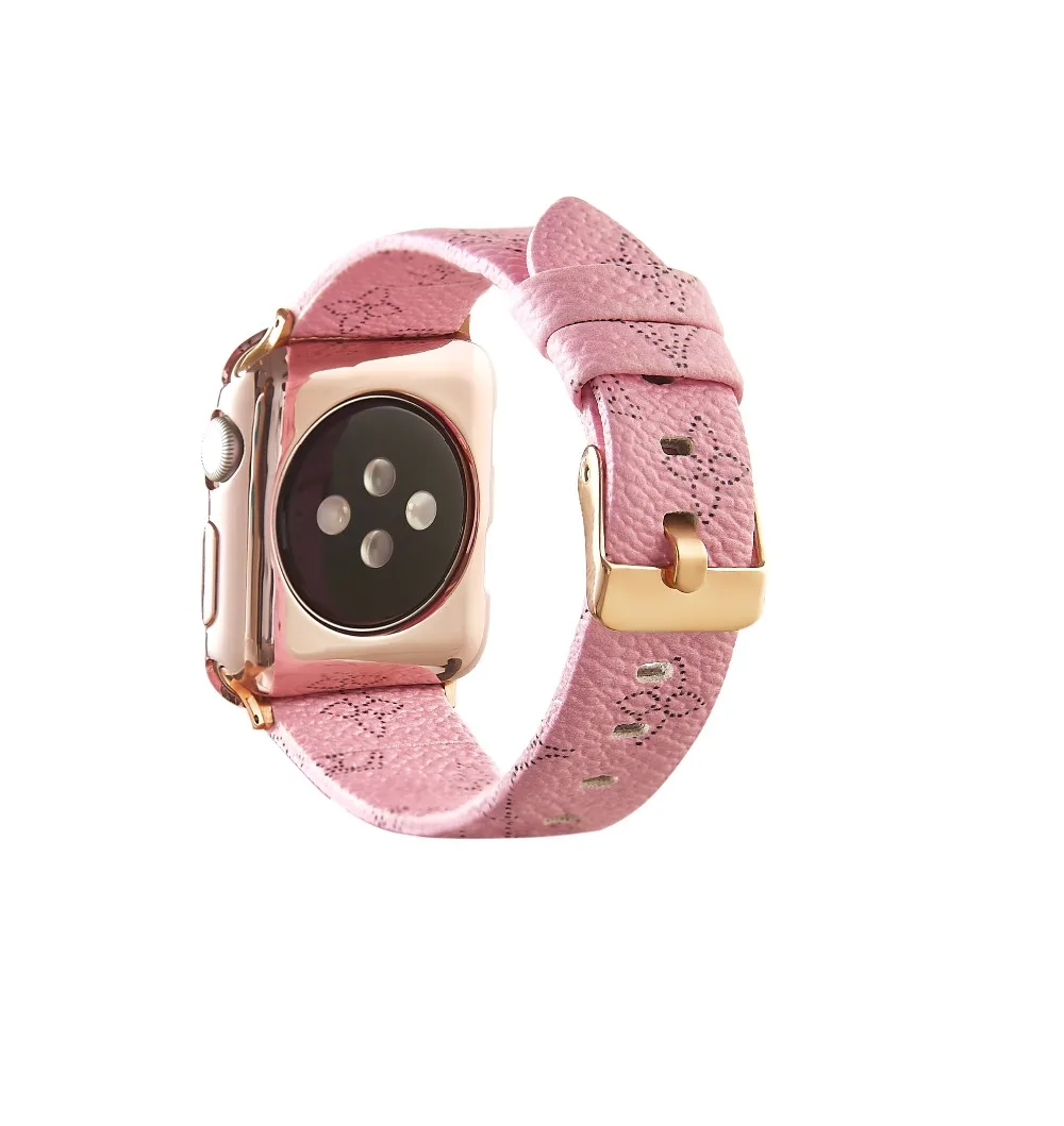

New PU Leather Apple Watch Band 38mm 42mm Replacement Strap for iWatch Sport &Edition Series 4 3 2 1 pink brown Free shipping