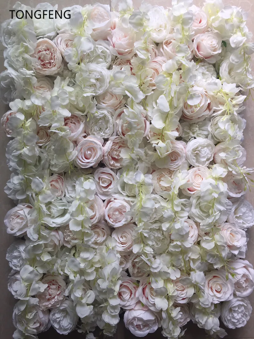 

TONGFENG 10pcs/lot MIXCOLOR Wedding 3D flower wall flower runner wedding Artificial silk rose peony wedding backdrop decoration