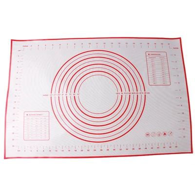 Delidge 1 шт. большой размер коврик для замеса теста со шкалой силиконовый антипригарный коврик Пельменная оболочка Скалка коврик кондитерский инструмент для выпечки - Цвет: red large
