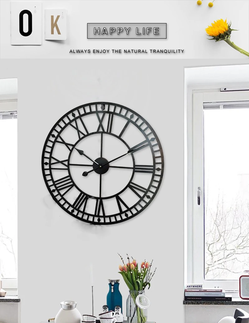 big clock wall mirror wall clock (11)