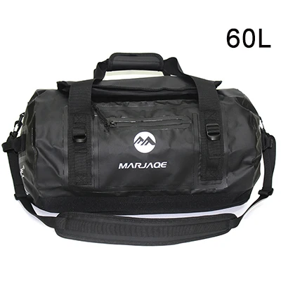 Black 60L ПВХ водонепроницаемый мешок Upstreaming сухой мешок 5 цветов открытый Каякинг хранения дрейфующих Водонепроницаемый рафтинг сумки посылка 30л 60л 90Л - Цвет: Black 60L