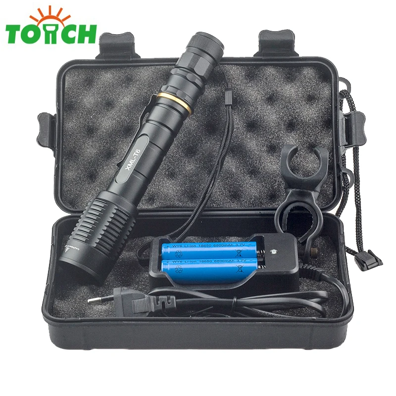 

Aluminum Alloy Led Portable Torch Light Cree T6 Waterproof Cycling Flashlight Telescopic Focus Led Zaklamp High Power Spotlight