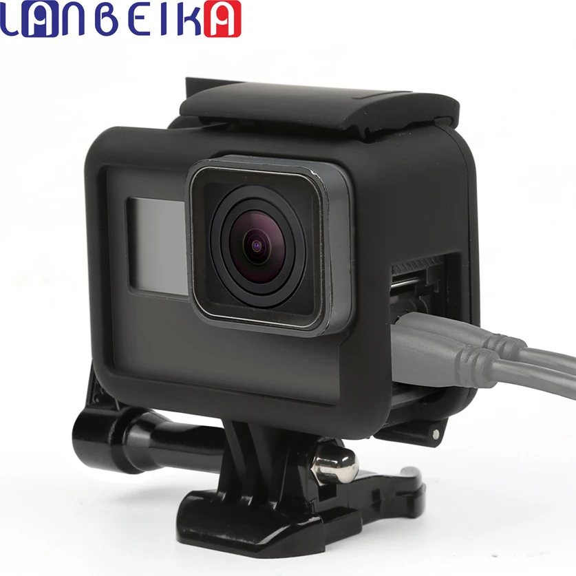 

LANBEIKA Side Open Protective Border Frame Case for GoPro Hero 7 6 5 Black Sports Cam For Go Pro 7 6 5 Action Camera Accessory