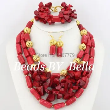 

2017 New Arrival Bridal Set Nigerian Wedding Party Set Custom African Necklace Jewelry Set Free Shipping ABS187
