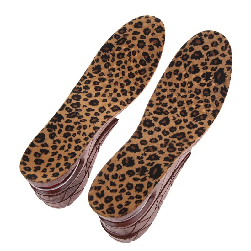 Высота обуви стельки 3-Слои Air Подушки пятки вставки Увеличение Taller Leopard Лидер продаж Уход за ногами