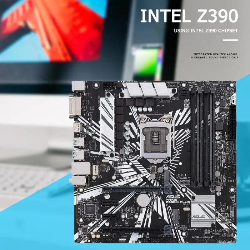 

ASUS PRIME Z390M-PLUS Chipset Intel Z390 LGA 1151 Socket Desktop Motherboard Dual Channel DDR4 Micro ATX Mainboard for Computer