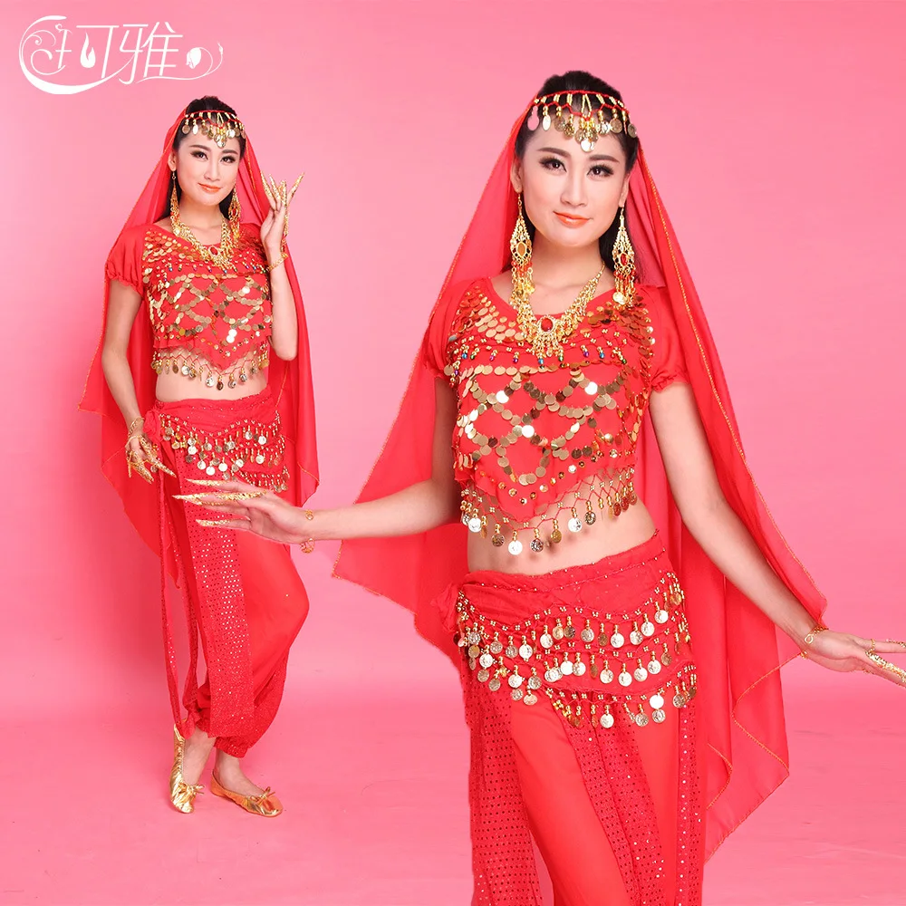 

Performance Belly Dance costume set top Hip Scarf Pants veil Sequin Waistband Belt Skirt bellydance Dress danza del vientre L154