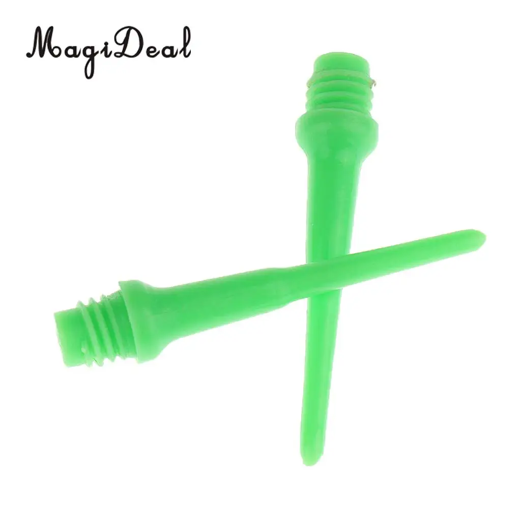 MagiDeal 100 Pieces Dart Soft Tips Points 2BA Standard Darts Needle Green