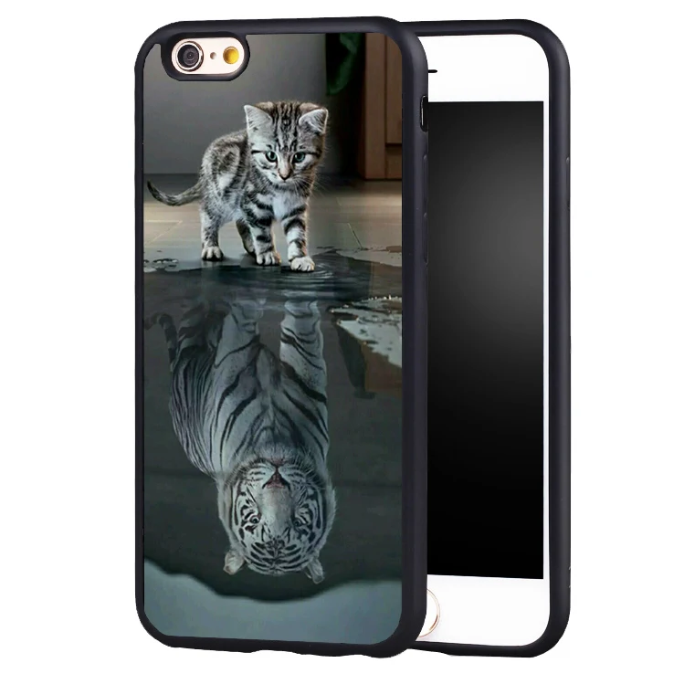 White tiger cat case cover for iphone 7 7plus 6 6splus 5 5s 5c SEin