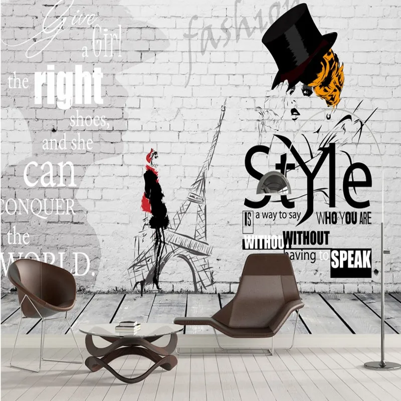 Us 1178 20 Offfoto Wallpaper Retro Fashion Wanita Perkakas Latar Belakang Wallpaper Dinding Toko Pakaian Mural Wallpaper Kustom In Wallpaper From