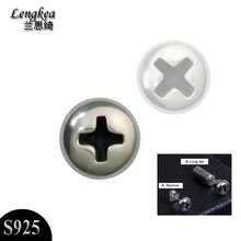 Lengkea, ювелирное изделие, индивидуальное, Стерлинговое Серебро 925 пробы, винты, серебряные серьги, для мальчиков и девочек, панк стиль, модные, крутые, маленькие аксессуары для ушей, подарок