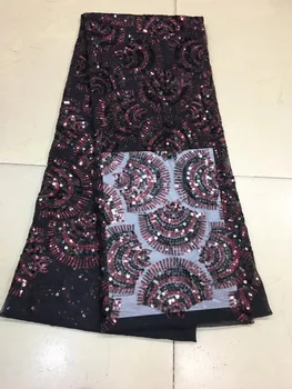 

New pattern 5yards/bag 3colors XX854# good quality sequin tulle mesh lace fabric for bridal wedding dress/sawing