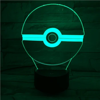 

Pokemon Go Ball Children's Nightlight LED Usb Touch Sensor Color Changing Bedroom Atmosphere Acrylic Table Lamp Bedside Ball