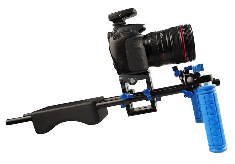 bilder für DSLR Rig 6D D600 D810 Kamerahalterung Kopf Handheld Video Schulter Unterstützung System 15mm Rod Clamp Halterung Ständer bilder für DSLR Rig 6D D600 D810 Kamerahalterung Kopf Handheld Video Schulter Unterstützung System 15mm Rod Clamp Halterung Ständer