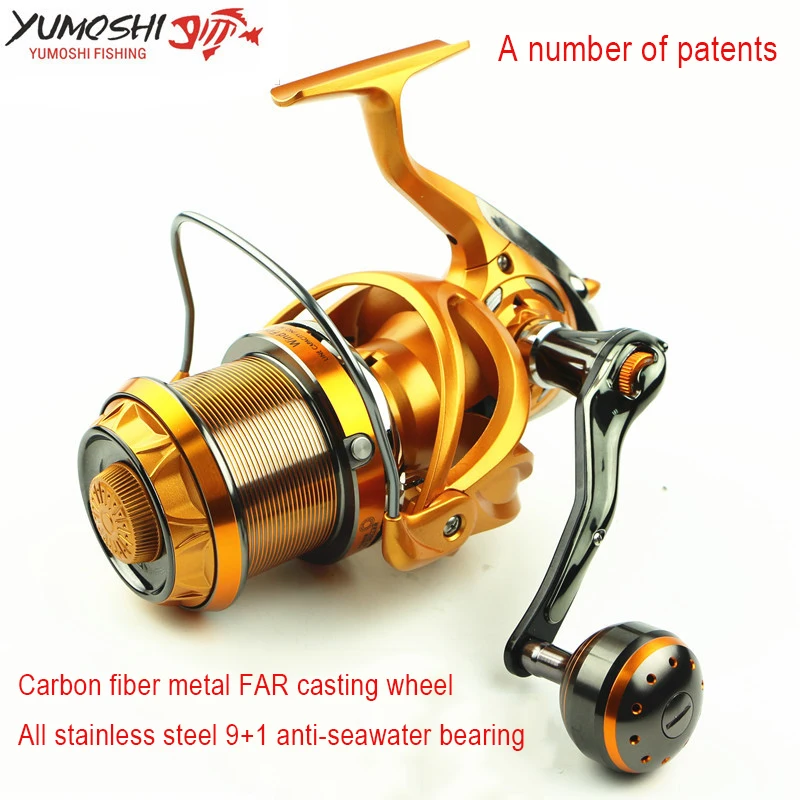 Carretel de Pesca Carretel do Mar Lidar com Carbono Superior Surfcasting Alimentador Longe Carpa Moldado Peche Roda Fiação Arraste Azj 2020 8 Azj 2018 superior surfcasting carretel de pesca