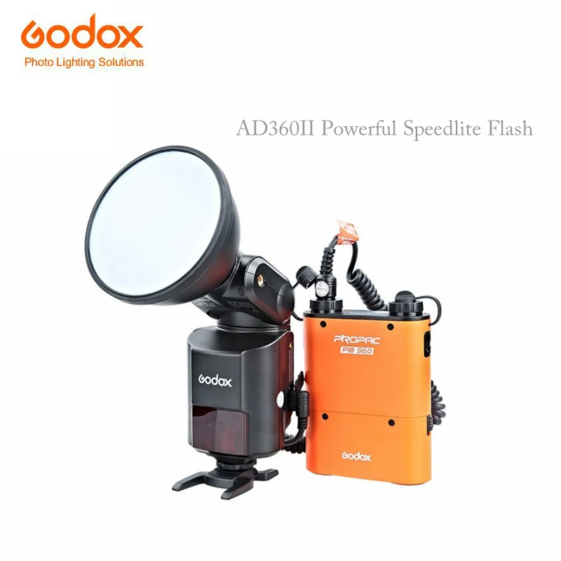 

Godox Witstro AD360II TTL 360W GN80 Powerful Speedlite Flash Light with PB960 Lithium Battery Black for Nikon Canon