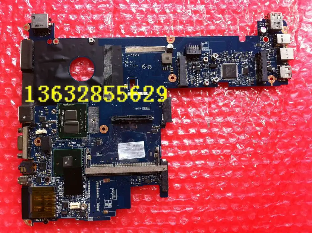 

free shipping ! 100% tested 629032-001 for HP 2540p laptop motherboard with cpu i5-560m 100%full tested ok and guarant