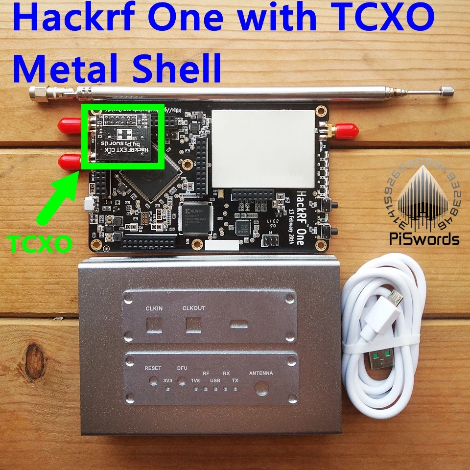 Новейшее программное обеспечение HackRF One SDR, определенное Радио 1 МГц до 6 ГГц с корпусом из алюминиевого сплава и tcxo, комплект макетной платы с преобразователем