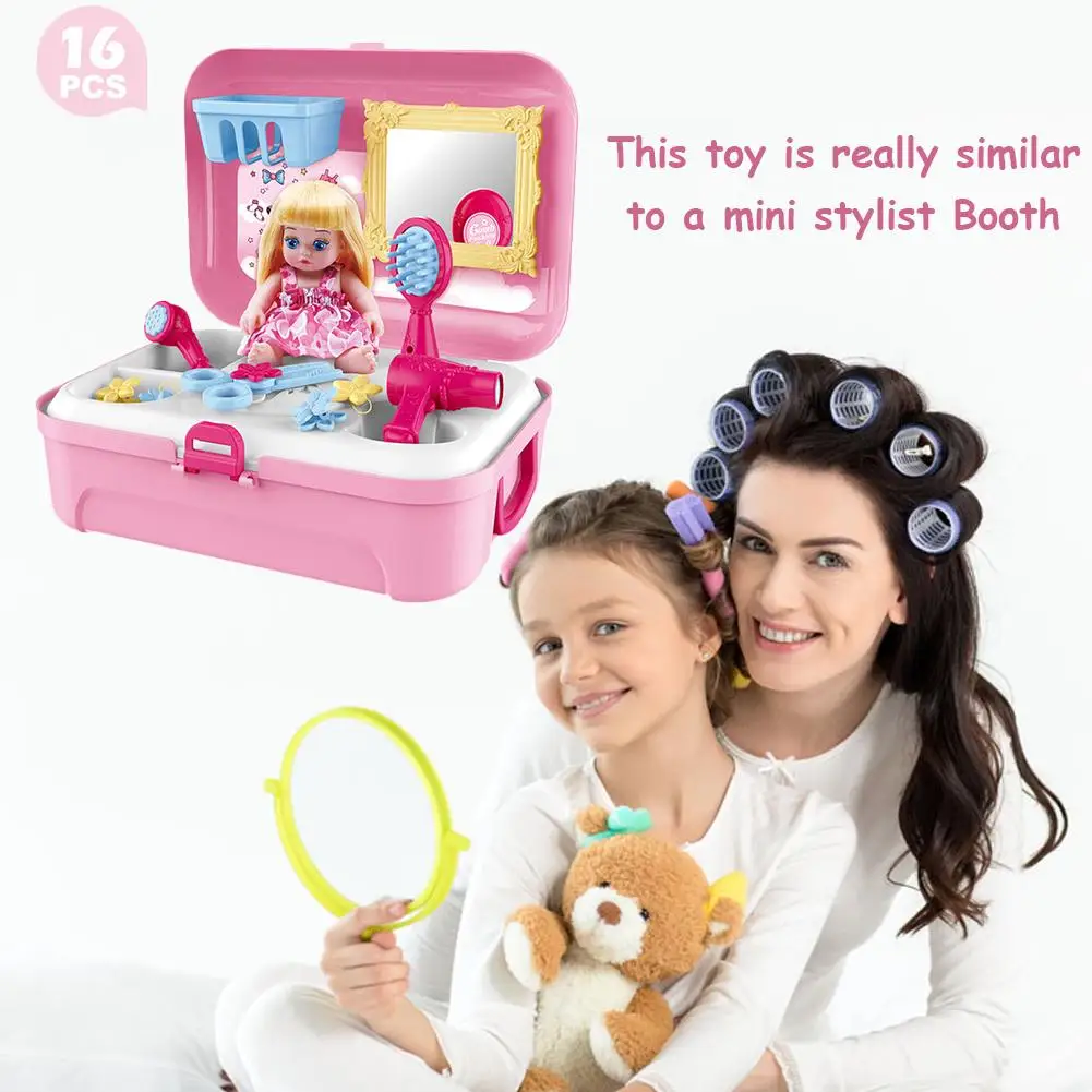 Дети Моделирование игрушка набор ребенок комод косметический Наряжаться девушка дом Макияж игрушка игры, игрушки для детей, для девочек