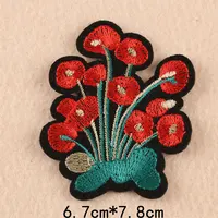 Buy Rose Rich Peony Flower Set Embroidery Patches for Clothing Iron on Clothes Dress Appliques Badge Stripes Sticker Online - Image 4