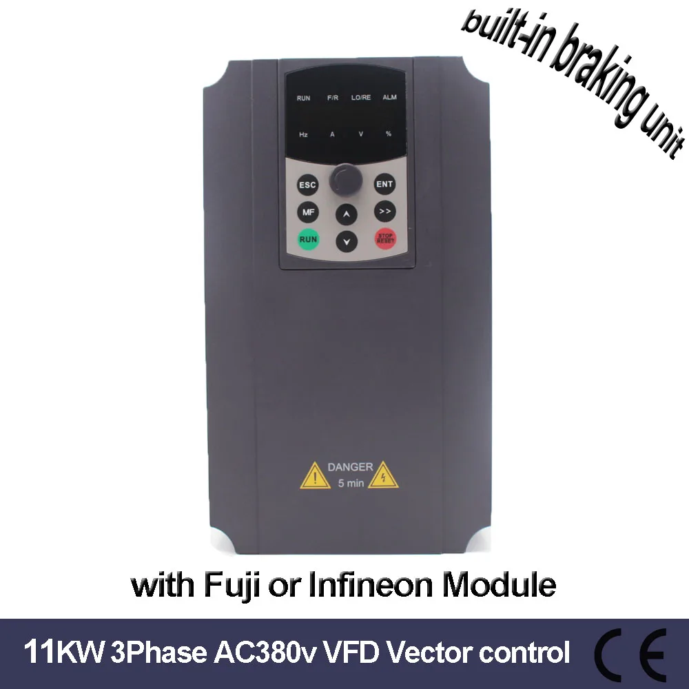 

11KW AC motor inverter 3 Phase 380V 25A Frequency Inverter vector control 11KW Frequency inverter Vfd 11KW