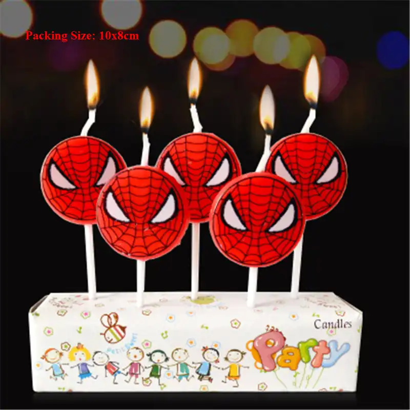 First Birthday Spiderman Cake Candle Children Kids Party Cake