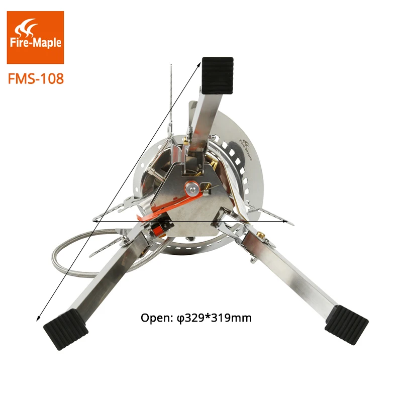 Fire Maple Upgraded Super Power Portable Camping Outdoors One-Piece Gas Stove Stainless Steel Cooking Stove FMS-108