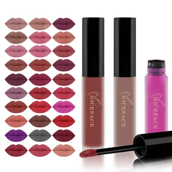 

FRESHME 30 Colors Matte Lipstick Liquid Waterproof Lip Gloss Sexy Red Black Purple Lip Tint Long Lasting Lipgloss Woman Cosmetic