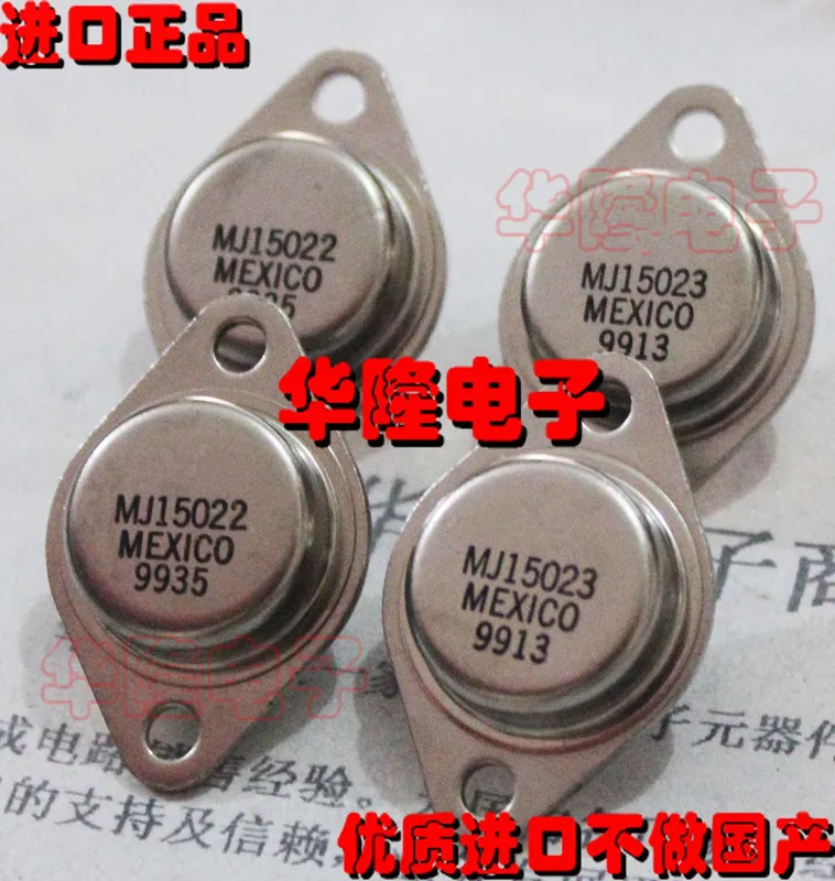 

Free shipping 20pcs/lot MJ15022G MJ15023G MJ15022 MJ15023 (10pcs MJ15023G+10pcs MJ15022G)TO-3 new original stock