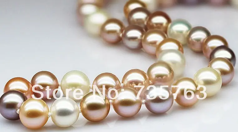 

xiuli 001201 HUGE 11-12MM NATURAL SOUTH SEA GENUINE GOLD PINK PERFECT PEARL NECKLACE 14KGP