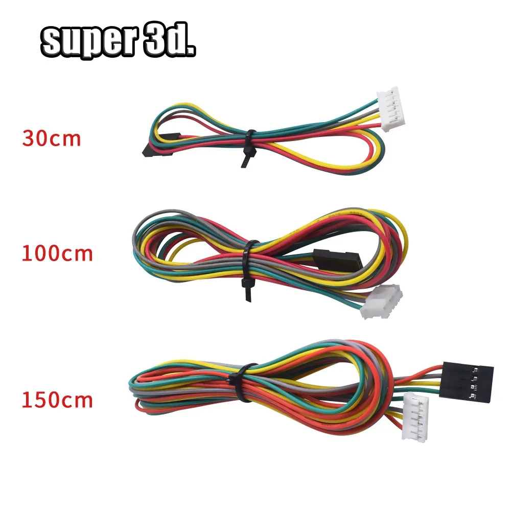 خطوة موتور الكابلات XH2.54 + دوبونت موصل 30 سنتيمتر/1 m/1.5 m طول ل 3D طابعة محرك متدرج