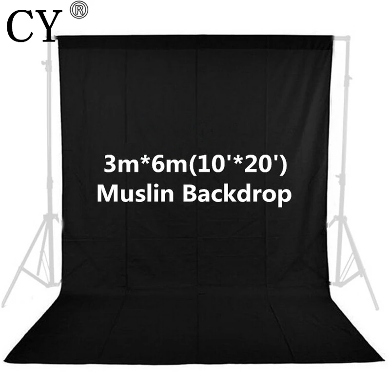 CY фотостудия 10ft x 20ft 3 м 6 однотонные черные из муслина для фотосъемки с