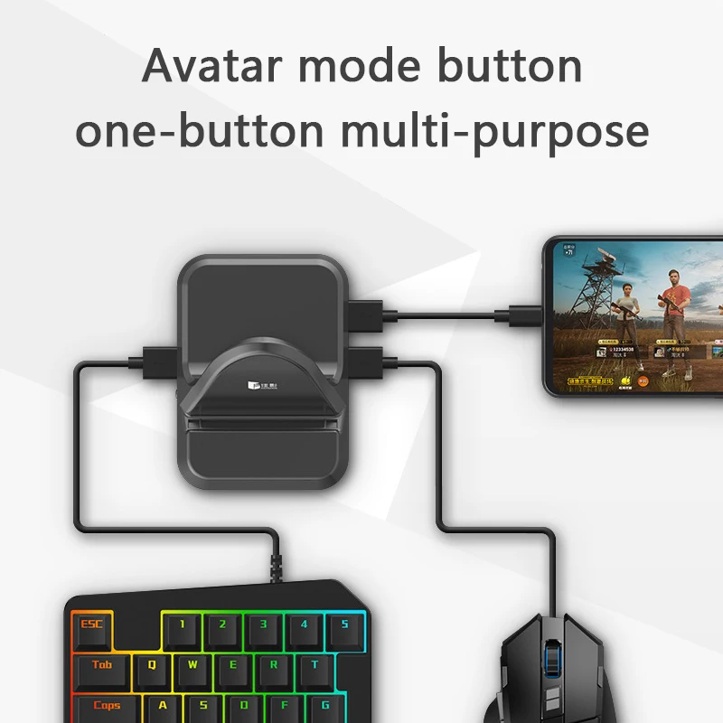 Bluetooth клавиатура мышь конвертер адаптер станция Док-станция для Android IOS мобильный PUBG игры держатель телефона нет необходимости загрузки программного обеспечения