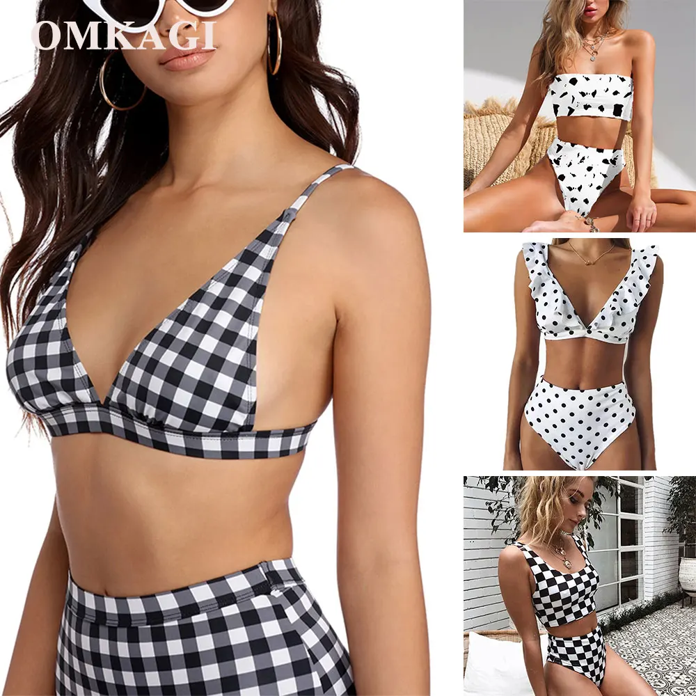 OMKAGI Brand Dot Bikini Set Swimsuit Swimwear Women Sexy Push Up Swimming Bathing Suit Beachwear Brazilian Bikini 2019 OMKAGI Brand Dot Bikini Set Swimsuit Swimwear Women Sexy Push Up Swimming Bathing Suit Beachwear Brazilian Bikini 2019