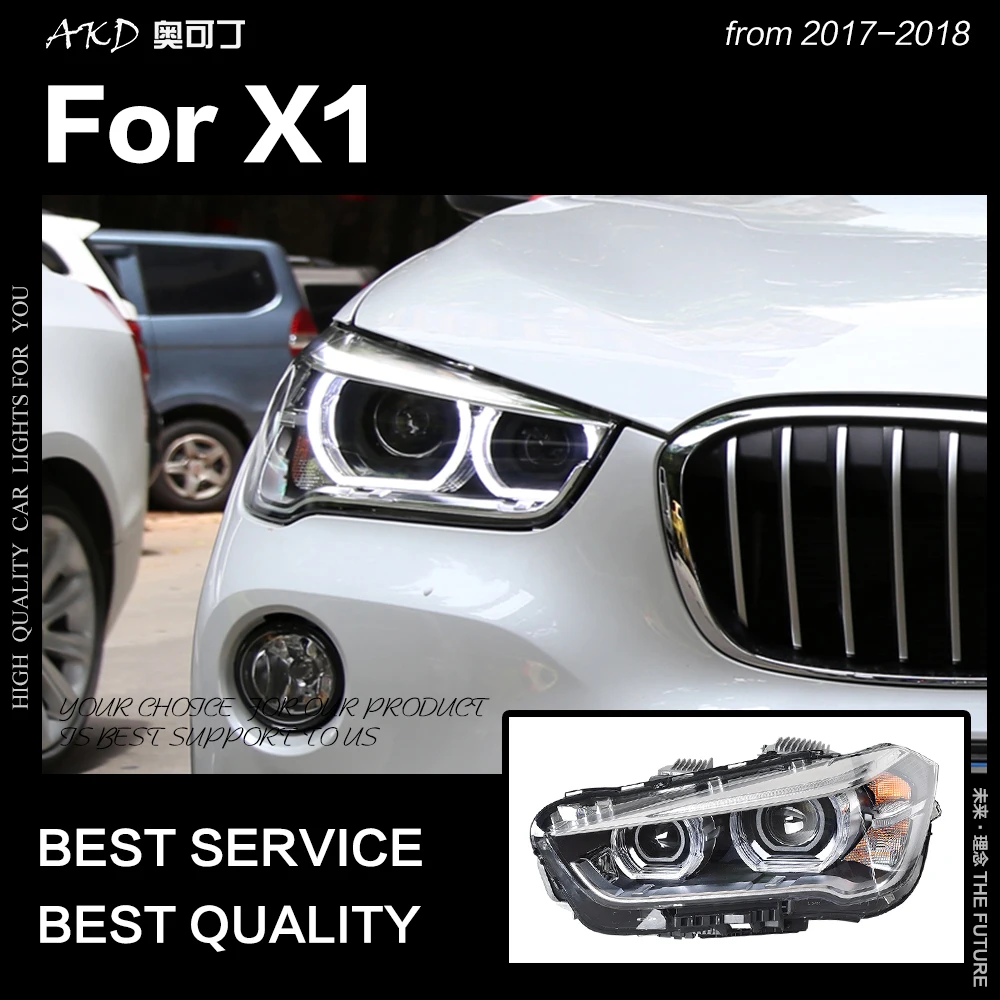 AKD автомобильный Стайлинг Головной фонарь для X1 фары- F48 F49 все светодиодный фары DRL Hid Bi Xenon автомобильные аксессуары