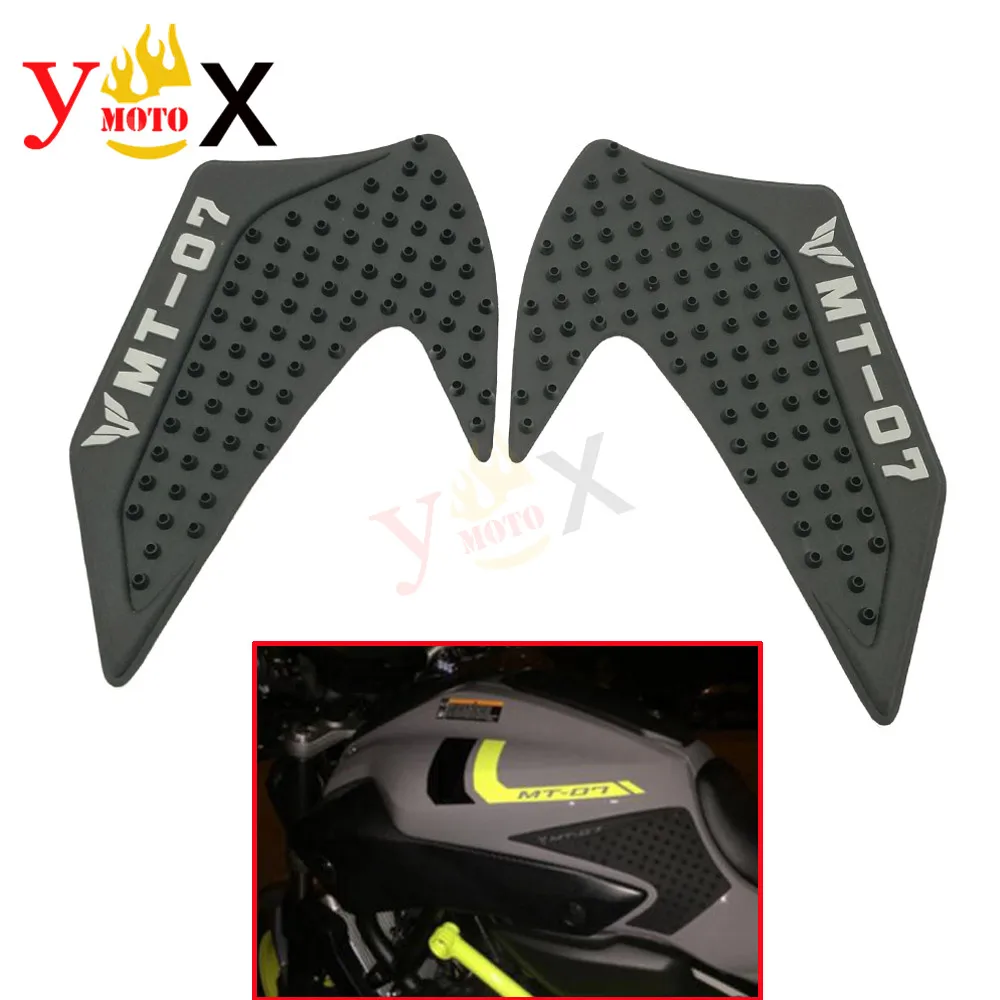 Для Yamaha MT-07 MT07 2013 13 14 мотоцикл Нескользящие резиновые 3M топлива стикеры бензин колено ручки 3D бак сбоку наклейки
