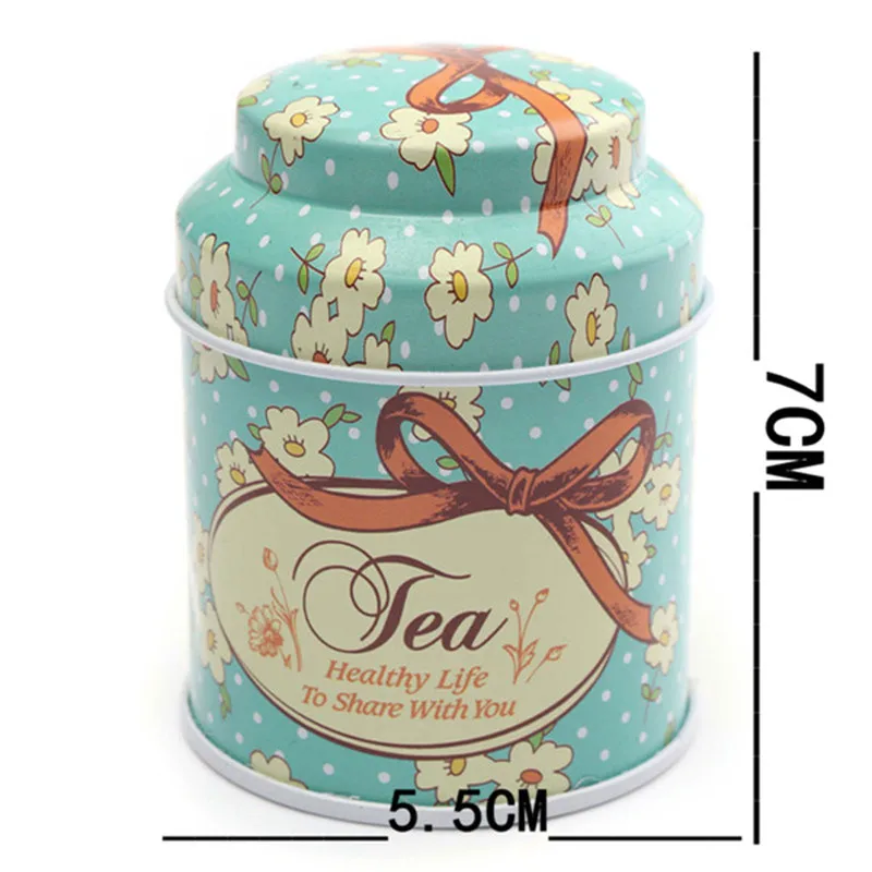 

Personality Candy Box Cylindrical-shaped Candy Cookie Box Rose Tea Pot Tin Box Festive Gifts Wedding Party decor Supplies