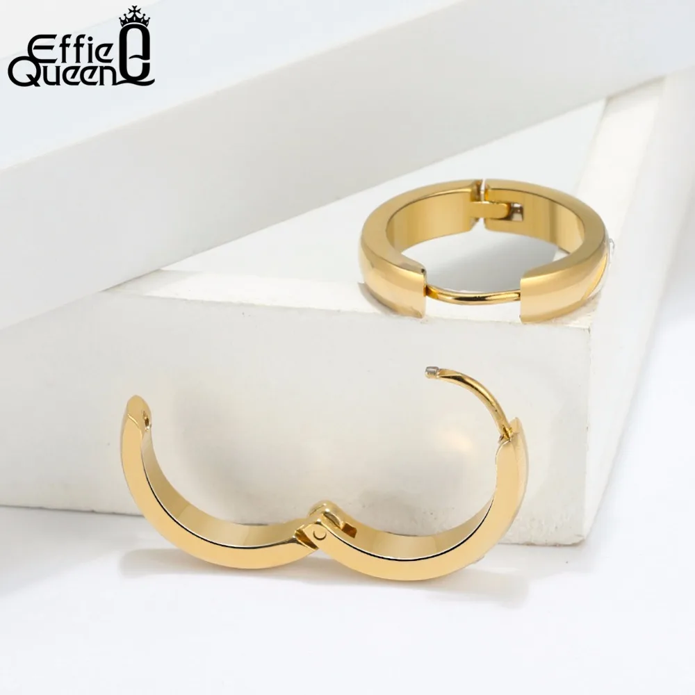 Effie Queen Classic серьги кольца из нержавеющей стали для женщин подарок маленькая