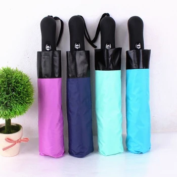 

Creative Umbrella Reverse Black Coating Inverted Chuva Umbrella Rain Women 3 Folding Sunny Automatic Car Men Umbrellas XYRQY-3