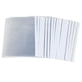 

White Clear Size A5 Paper Slider Zip Closure Folders Files Bags 20 Pcs